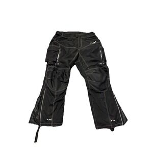 #HWK Motorcycle Pants Men's 2XL Inseam 30 Black Cargo Mesh Lined Padded Pockets